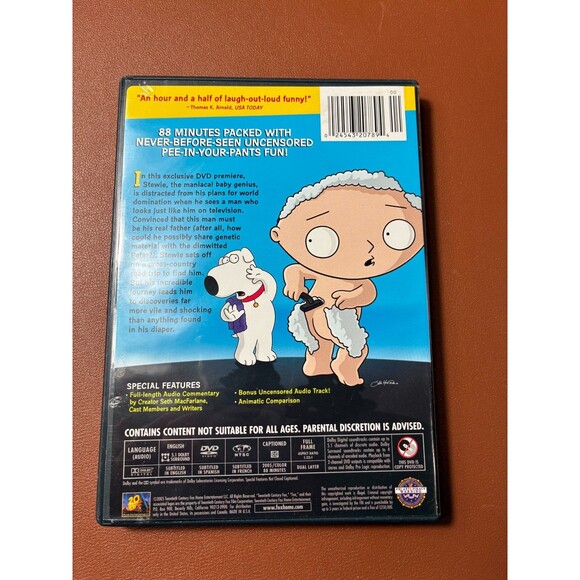 Family Guy Presents Stewie Griffin: The Untold Story DVD - Uncensored Comedy - Picture 2 of 3